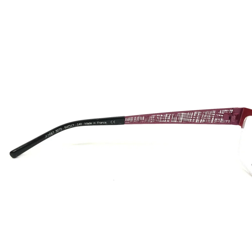 J.F. Rey Eyeglasses Frames JF2587 3072 Red Pink Matte Half Rim 54-17-140